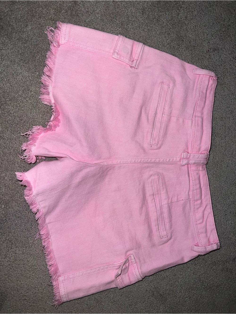 Flying Monkey Pink High-Rise Cargo Denim Shorts sz 30 - Picture 7 of 10